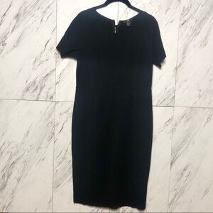 H&M Raw Hem Stretch Little Black Dress SZ M